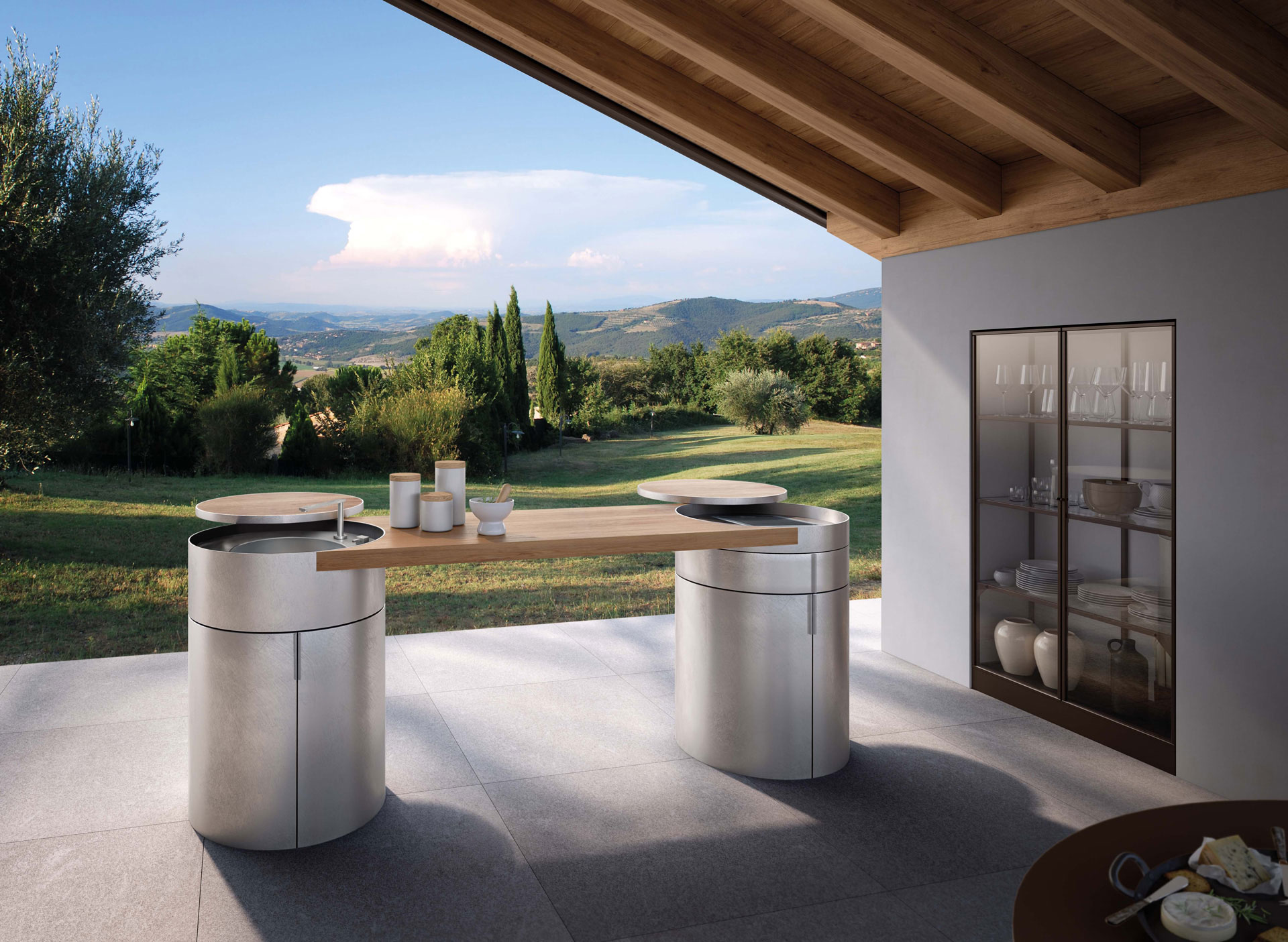 Stem Cucine outdoor in acciaio Xera Linea outdoor kitchen