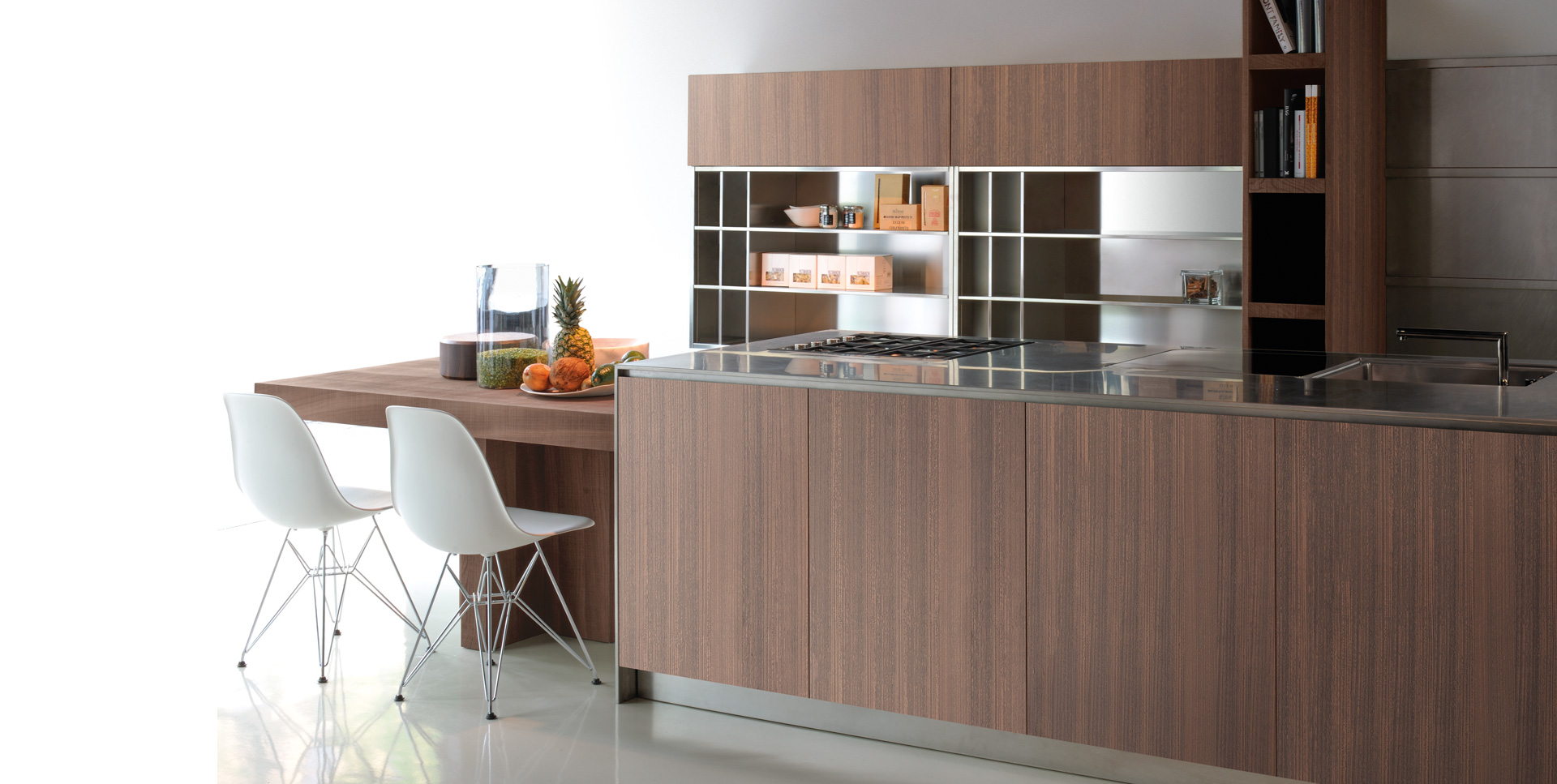 Ghost cucina in rovere e acciaio | Xera linea per la casa indoor kitchen | Cucine per la casa