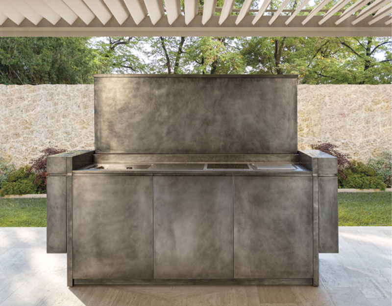 Madia cucina outdoor in acciaio Xera Linea outdoor kitchen | Cucine da esterno