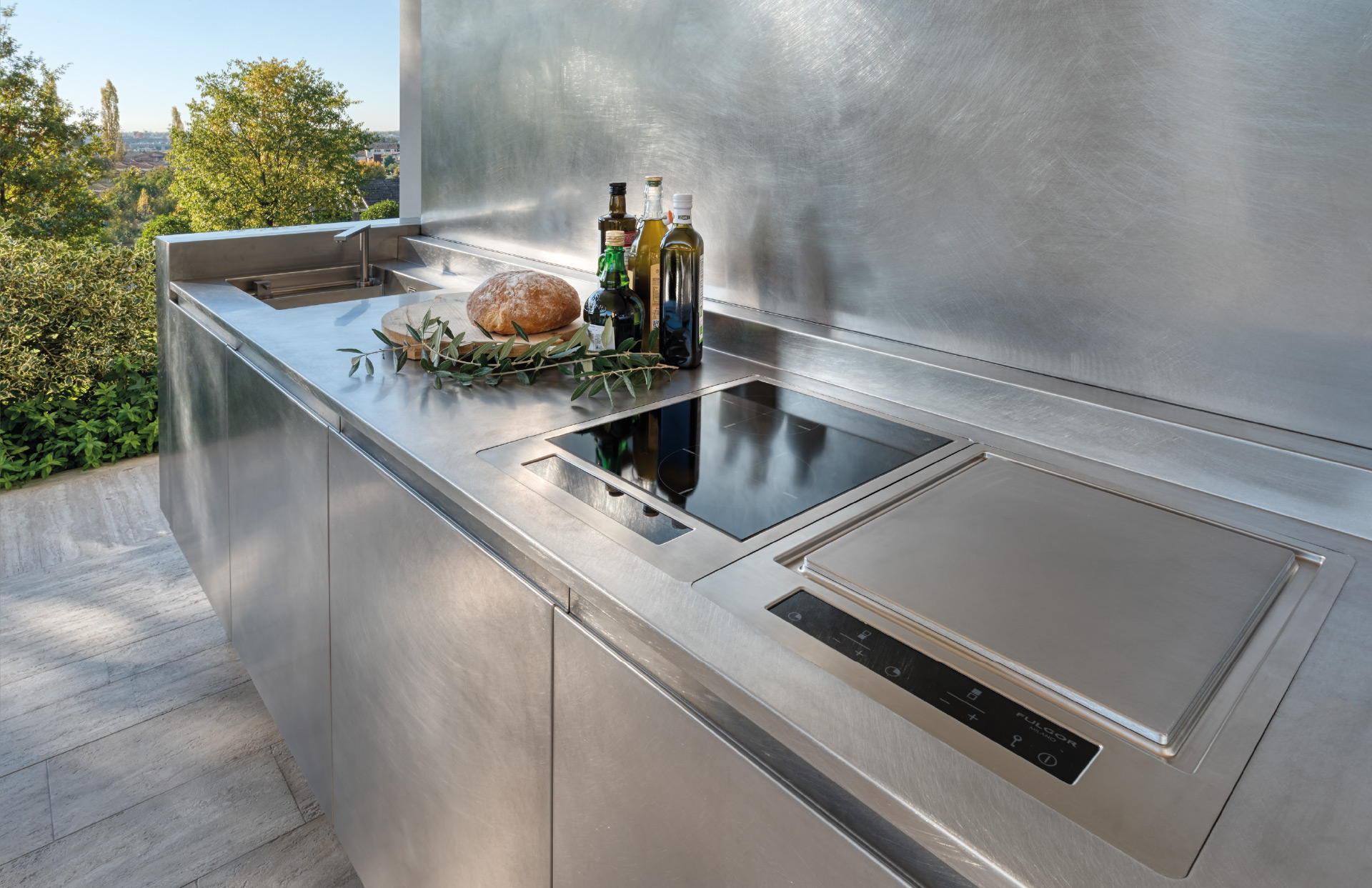 Madia cucina outdoor in acciaio Xera Linea outdoor kitchen | Cucine da esterno