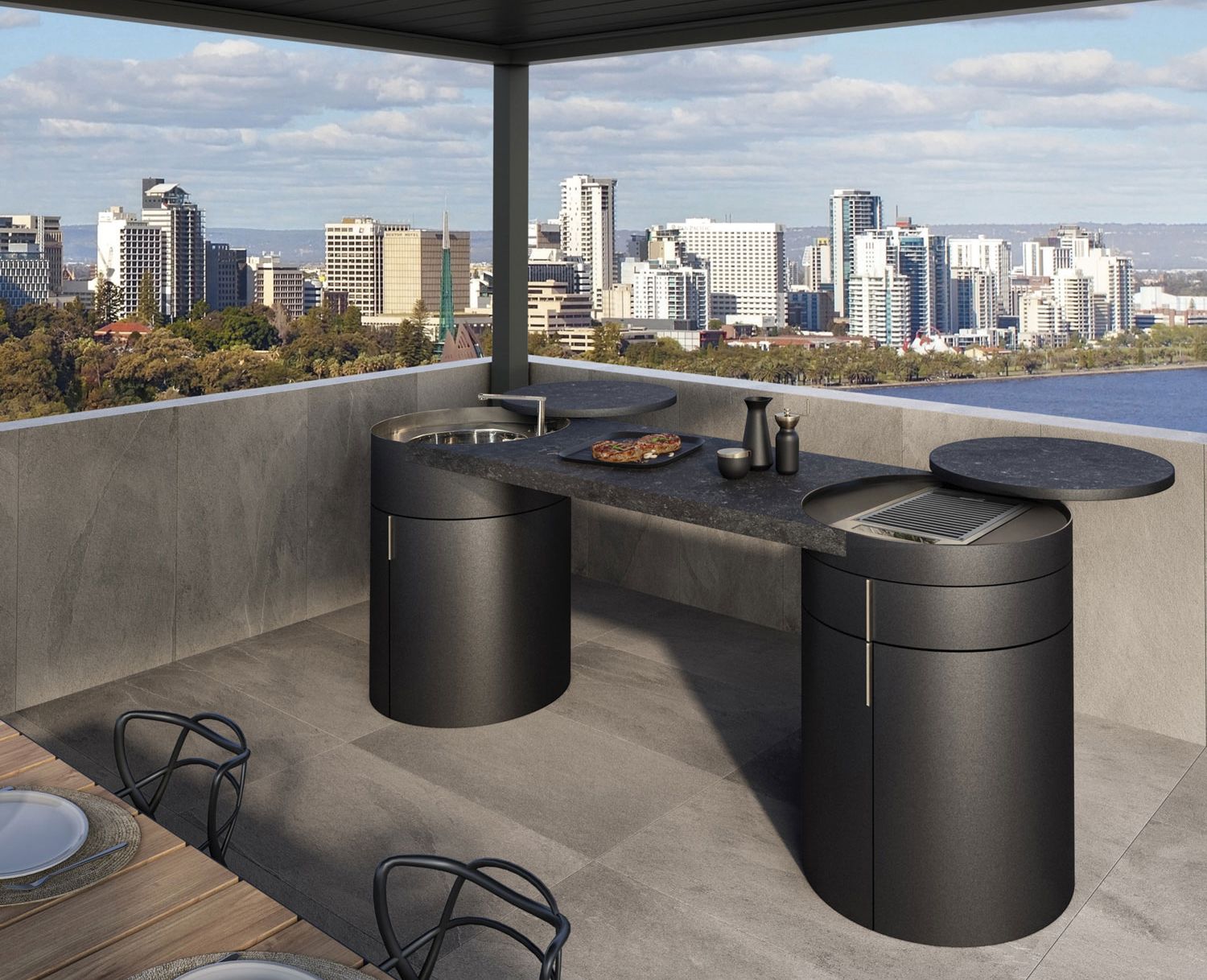 Stem Cucina modulare in acciaio Xera Linea outdoor kitchen | Cucine da esterno