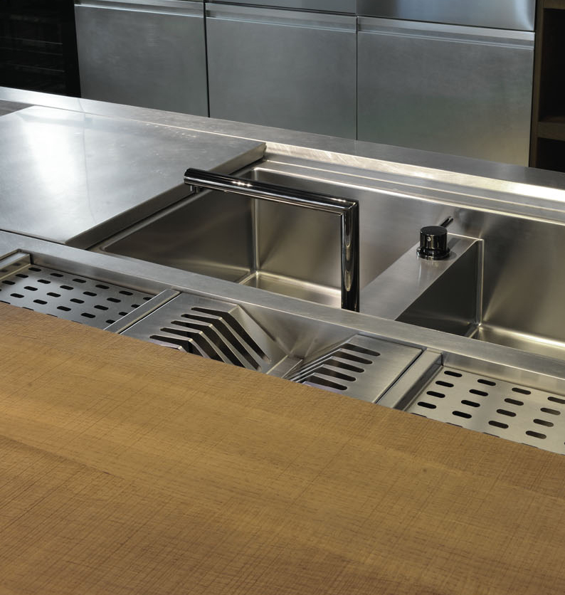 Cucina inox Monolit 45° | Xera cucine moderne