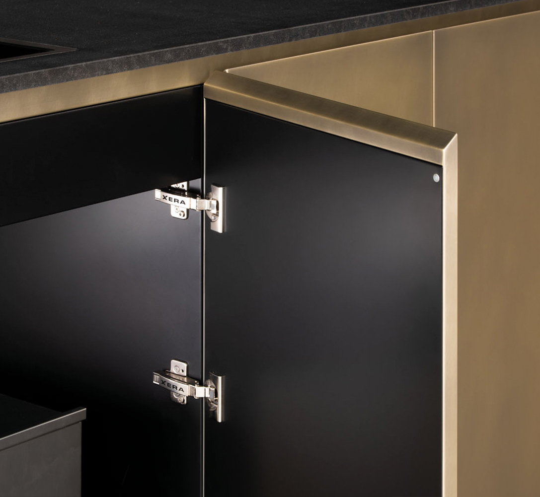 Cucina alta qualità Square acciaio ottone nuvolato cucine italiane | Xera Cucina italiana