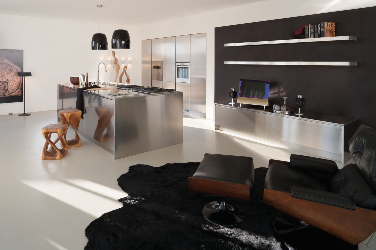 Cucina essenziale Square in acciaio inox | Xera cucine moderne