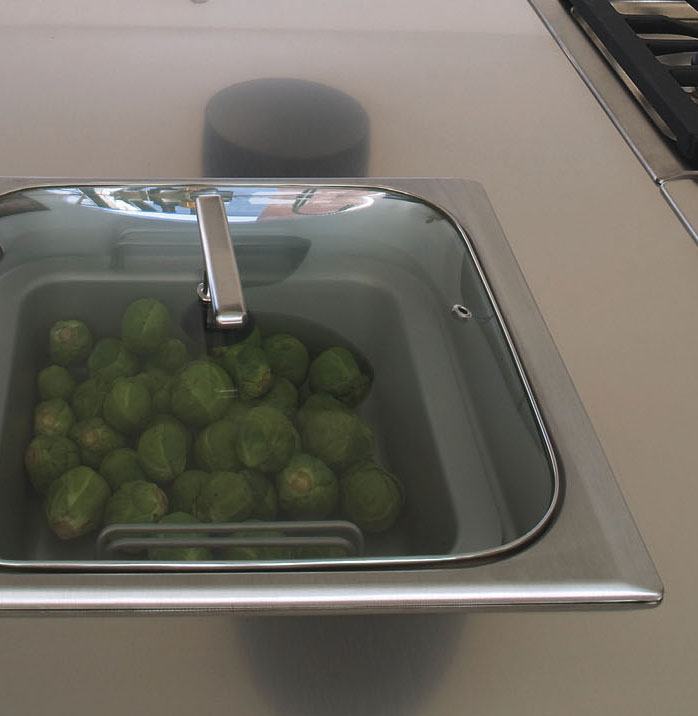 Cucina essenziale Square in acciaio inox | Xera cucine moderne